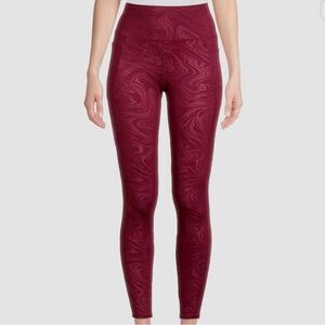 AVIA Burgundy Patterned Leggings XL